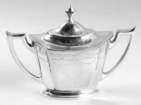 C1400E (Sterling, Hollowware) Sugar Bowl & Lid