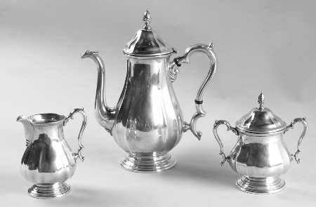 20301 (Sterling, Hollowware) 3-Piece Coffee Set with Coffee Pot