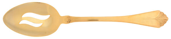 INS398 (Gold Electroplate) Pierced Tablespoon (Serving Spoon)