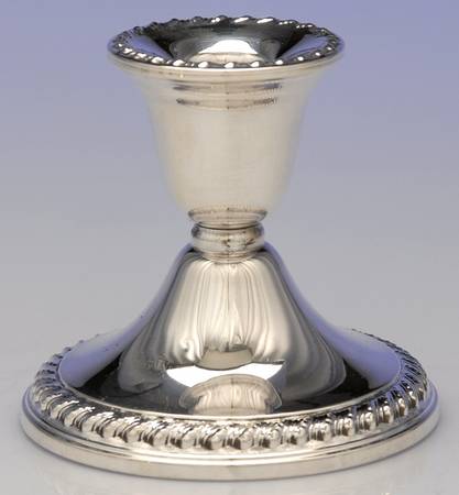 English Gadroon (Sterling, Hollowware) Weighted Console Candleholder