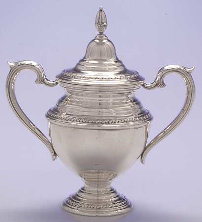 English Gadroon (Sterling, Hollowware) Sugar Bowl & Lid