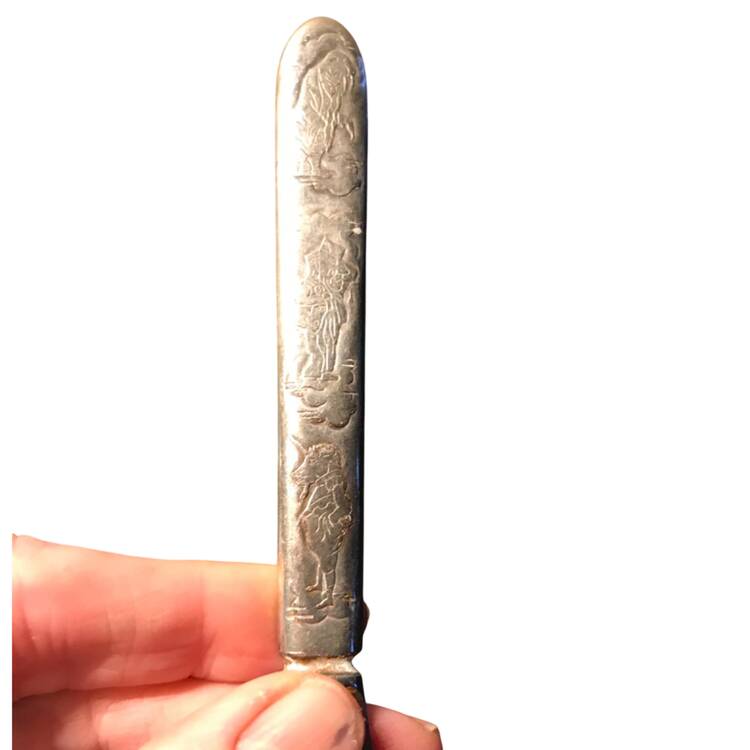 Alice in Wonderland(Silverplate) Youth Knife, Solid Piece