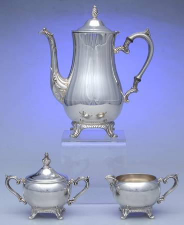 INS417 (Silverplate, Hollowware) (3 Pc) Coffee Set (PCP,PCR,PSU)