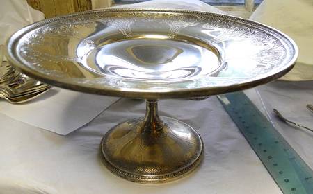 Persian (Sterling, Hollowware) Round Compote (Height X Width)