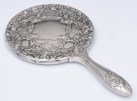 INS424 (Silverplate, Hollowware) Mirror with Handle