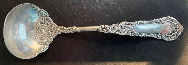 INS433 (Silverplate) Solid Piece Cream Ladle