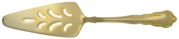 Laurel Gold (Gold Electroplate) Solid Pierced Pie Server