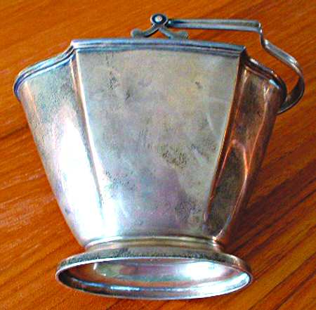 C9 (Sterling, Hollowware) Sterling Sugar Basket with Handle