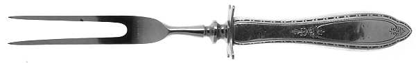 INS474 (Sterling) Small Steak Carving Fork with Stainless Prongs