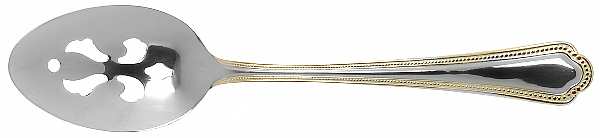 Colonial Bead (Stainless Goldacc) Pierced Tablespoon (Serving Spoon)