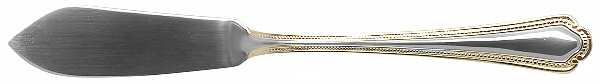 Colonial Bead (Stainless Goldacc) Flat Handle Master Butter Knife