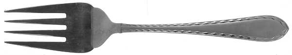 INS486 (Stainless) Large Solid Cold Meat Serving Fork