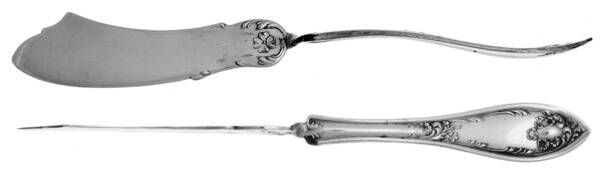New England Silver Three (Silverplate) Flat Twisted Handle Master Butter Knife