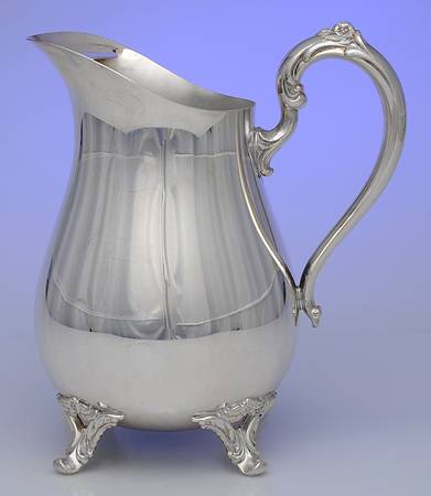 408 (Silverplate, Hollowware) Plated Water Pitcher with Ice Lip