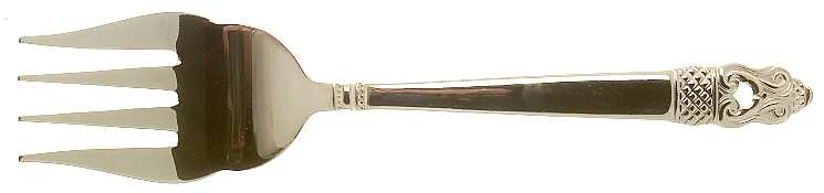 Sophia (Gold Electroplate) Medium Solid Cold Meat Serving Fork