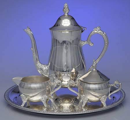 1991 (Silverplate, Hollowware) (4 Pc) Coffee Set (PCP, PCR, PSU, RT12)