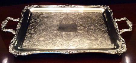292 (Silverplate, Hollowware) Large Silverplate Waiter Tray