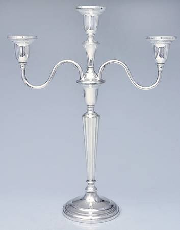 N231 (Sterling, Hollowware) Weighted 3 Light Candelabra