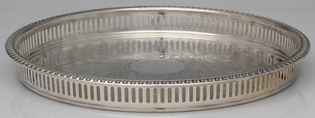 Silverplate Hollowware 12" Gallery Tray