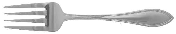 American Bead (Stainless, 18-0) Large Solid Cold Meat Serving Fork