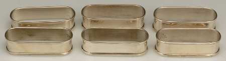 N141 (Sterling, Hollowware) Napkin Ring - Set of 6