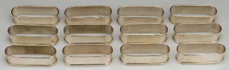 N141 (Sterling, Hollowware) Napkin Ring - Set of 12