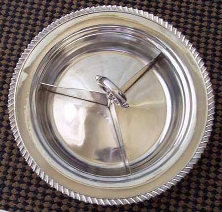 2221 (Silverplate, Hollowware) 3 Part Round Covered Casserole-No Lid