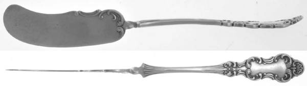 INS523 (Silverplate) Flat Twisted Handle Master Butter Knife