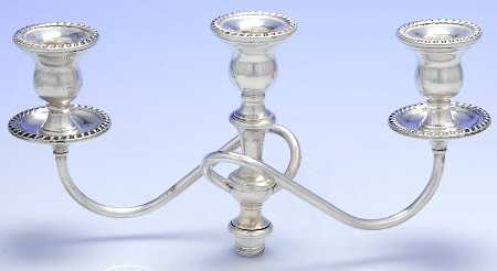 N287 (Sterling, Hollowware) 3-Light Sterling Candelabra Branch