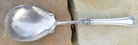 INS532 (Sterling) Casserole Spoon with Smooth Silverplate Bowl