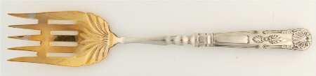 ISF2 (Silverplate) Salad Serving Fork with Plated Prongs
