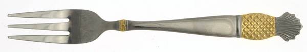 Gold Accent Pineapple (Stainless) Cocktail/Seafood Fork