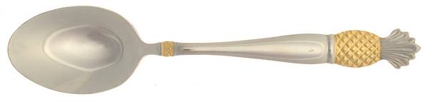 Gold Accent Pineapple (Stainless) Place/Oval Soup Spoon