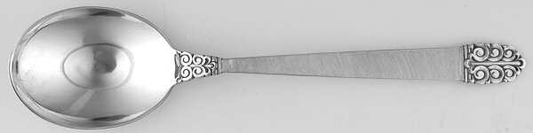 Northern Lights (Sterling, 1946, Burnished) Round Bowl Soup Spoon (Cream Soup) by International Silver