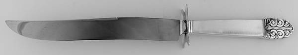 Northern Lights (Sterling, 1946, Burnished) Large Carving/Roast Knife StnlBl w/Sterling Guard