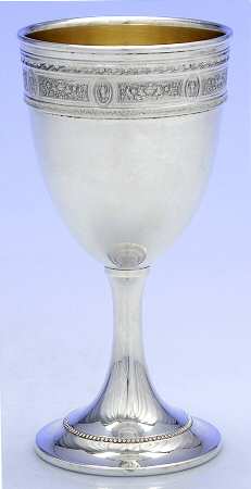 Wedgwood (Sterling, Hollowware, Beaded Base) Water Goblet