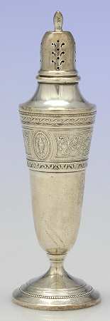 Wedgwood (Sterling, Hollowware, Beaded Base) Pepper Shaker