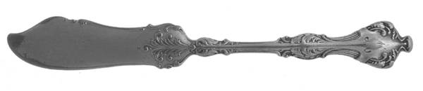 Crest (Silverplate, 1906, No Monograms) Flat Handle Butter Spreader