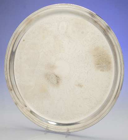 345 (Silverplate, Hollowware) Round Tray For Punch Bowl