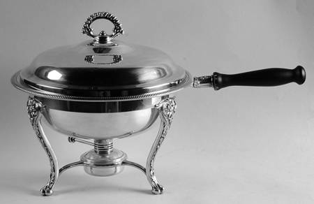 4275 (Silverplate, Hollowware) Chafing Dish W/Lid, Burner & Stand