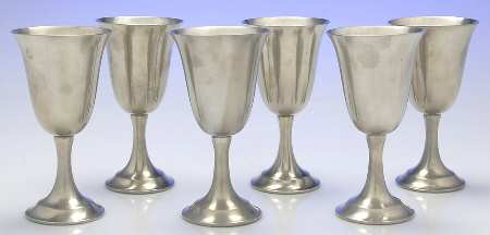 27750 (Pewter, Hollowware) Water Goblet - Set of 6