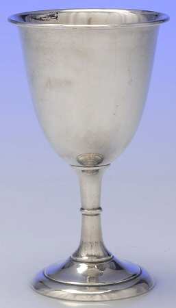 P63 (Sterling, Hollowware) Gold Lined Water Goblet