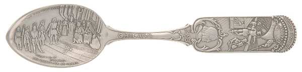 States & Cities Souvenir Spoons (Silverplate) Illinois Teaspoon