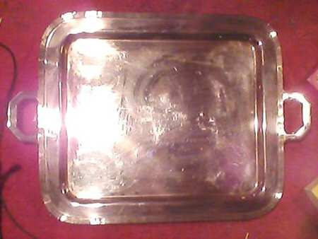 2689 (Silverplate, Hollowware) 22" Rectangular Handled Tray