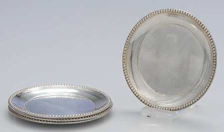 6 (Sterling, Hollowware) Butter Pat - Set of 4