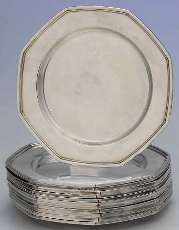 H401 (Sterling, Hollowware) Bread & Butter Plate - Set of 12