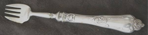 IVL1 (Sterling) Hollow Handle Cocktail/Seafood Fork-Sterling Tines