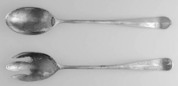 INS630 (Silverplate) (2 Pc) Solid Salad Set