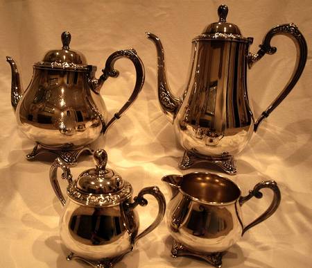 881-1 (Silverplate, Hollowware) (4 Piece) Silverplate Tea Set