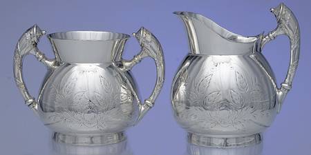 1212 (Silverplate, Hollowware) Creamer & Open Sugar Set